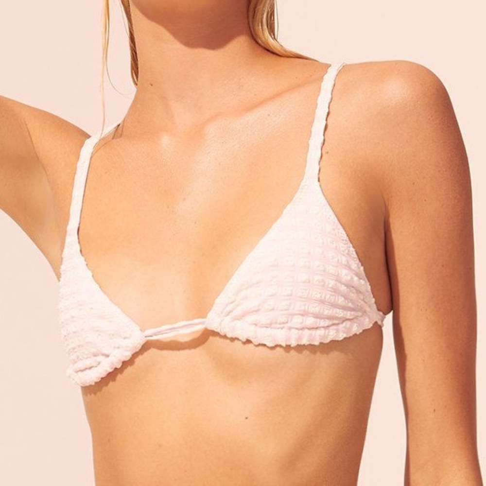 Solid & Striped The Charlotte Bikini Top in Rose Gingham